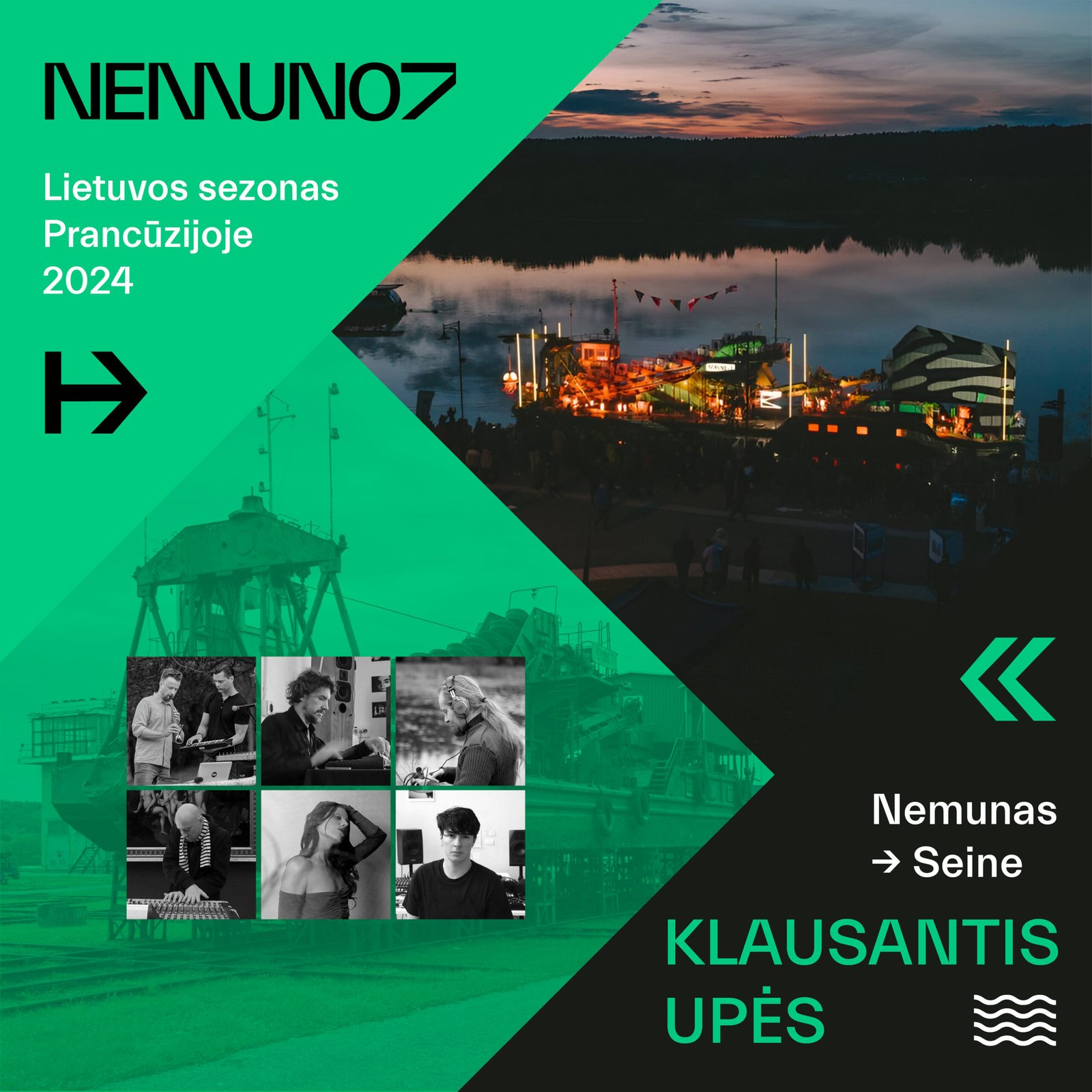 Website header and visual for https://www.nemuno7.lt/ cultural project